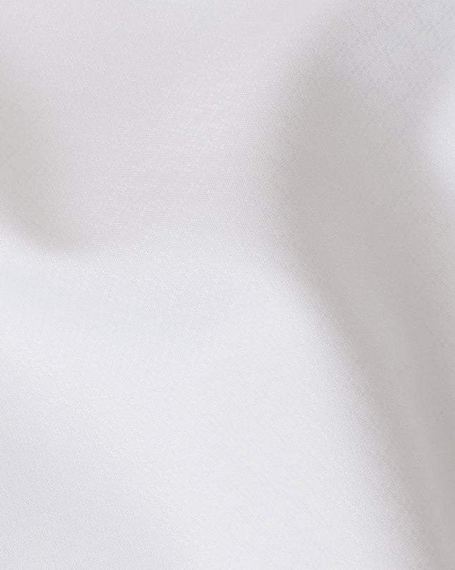 Pure White Textured 100% Cotton Shirting Fabric, 150 cm Width, Made in Italy-D20494