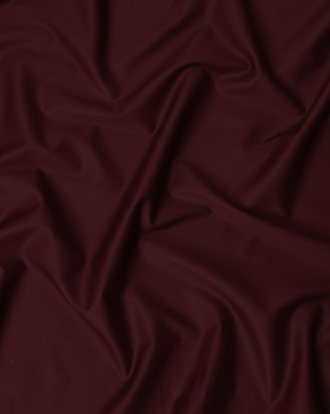 Deep Burgundy 100% Cotton Shirting Fabric, 150 cm Width, Made in Italy-D20496