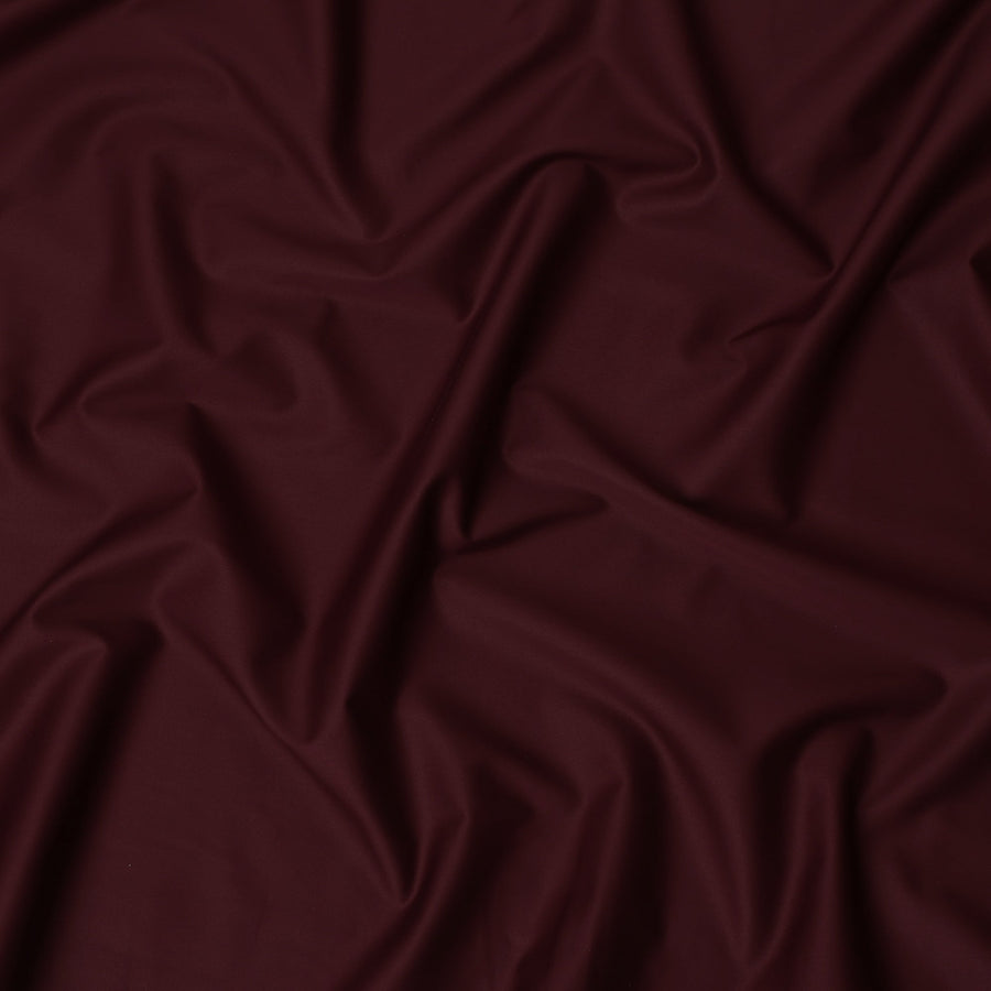 Deep Burgundy 100% Cotton Shirting Fabric, 150 cm Width, Made in Italy-D20496