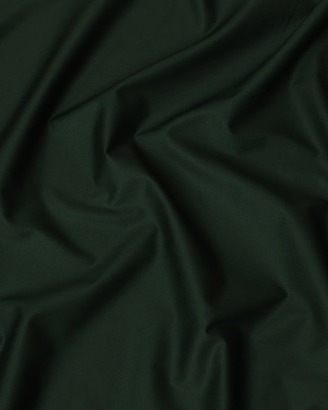 Forest Green 100% Cotton Shirting Fabric, 150 cm Width, Made in Italy-D20497