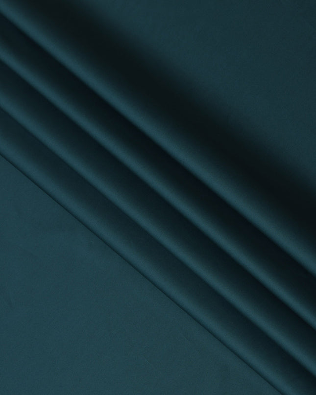 Teal Green 100% Cotton Shirting Fabric, 150 cm Width, Made in Italy-D20499