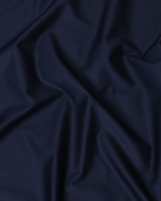 Midnight Blue 100% Cotton Shirting Fabric, 150 cm Width, Made in Italy-D20500