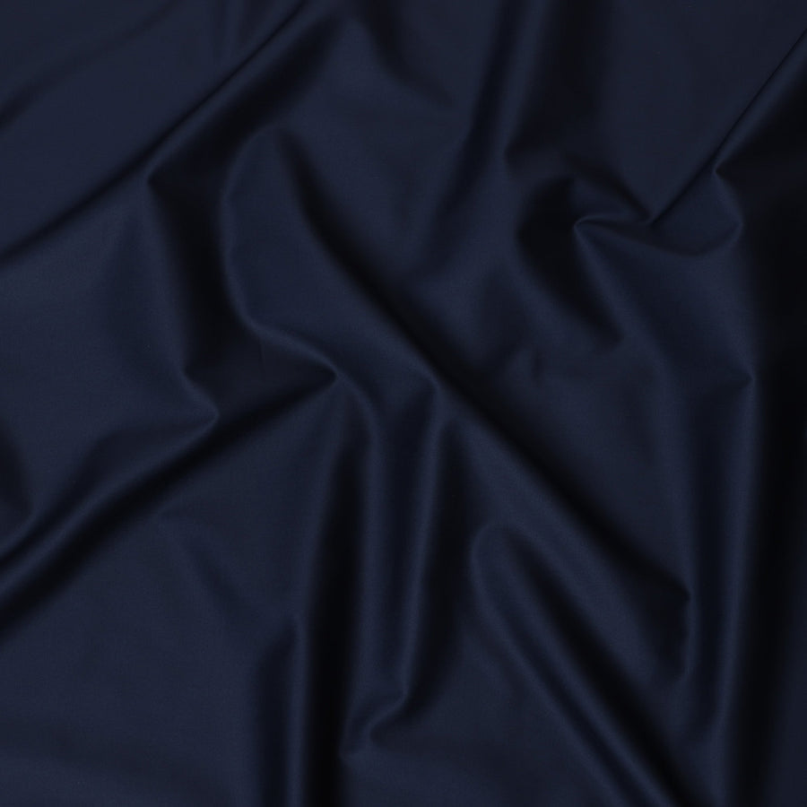 قماش قميص أزرق داكن 100% قطن، عرض 150 سم، صنع في إيطاليا - D20500