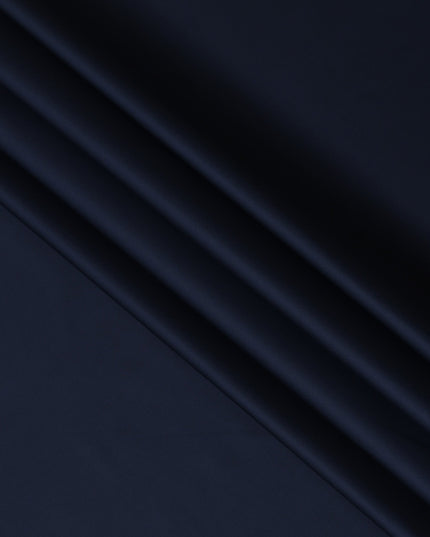 Midnight Blue 100% Cotton Shirting Fabric, 150 cm Width, Made in Italy-D20500