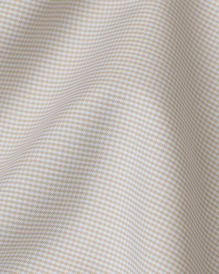 Cream & Light Blue Mini Checkered 100% Cotton Shirting Fabric, 150 cm Width, Made in Italy-D20502