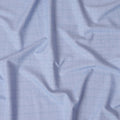 Sky Blue & Navy Windowpane Checkered 100% Cotton Shirting Fabric, 150 cm Width, Made in Italy-D20504