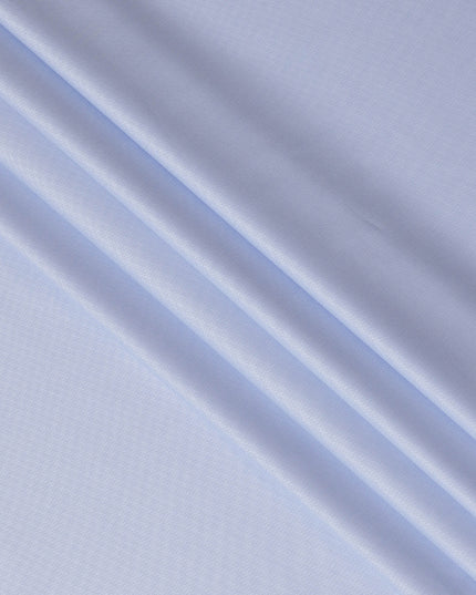 Sky Blue Solid 100% Cotton Shirting Fabric in Herringbone Design, 150 cm Width, Made in Italy-D20508