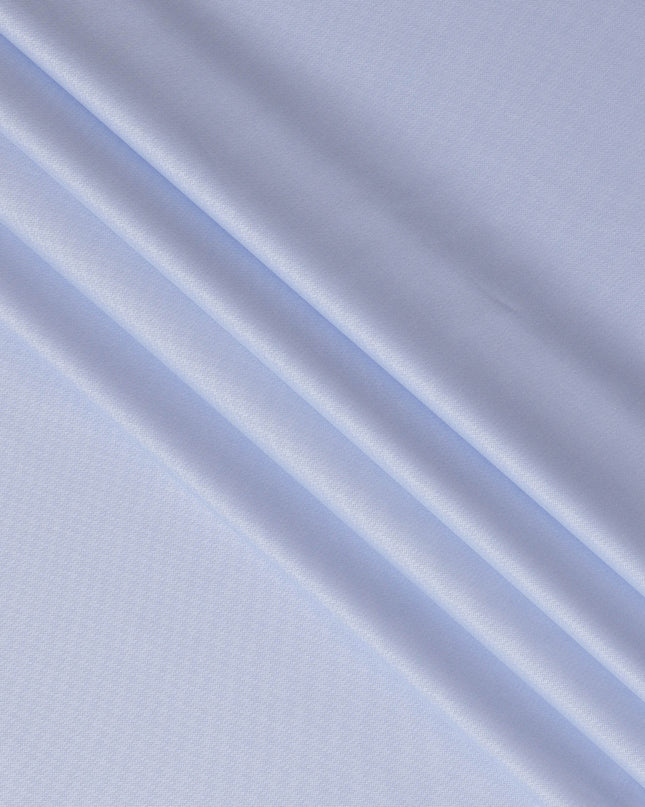 Sky Blue Solid 100% Cotton Shirting Fabric in Herringbone Design, 150 cm Width, Made in Italy-D20508