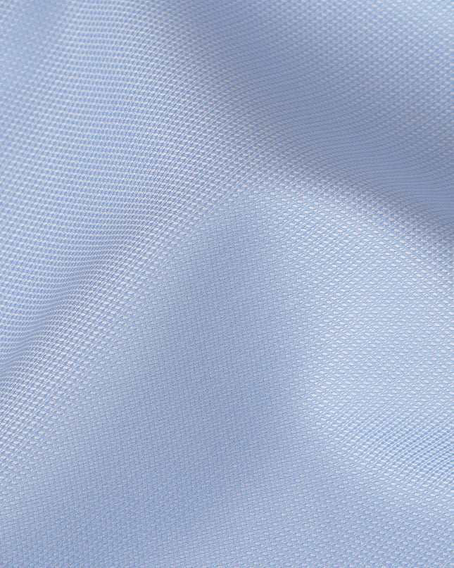 Pastel Blue Solid 100% Cotton Shirting Fabric, 150 cm Width, Made in Italy-D20509