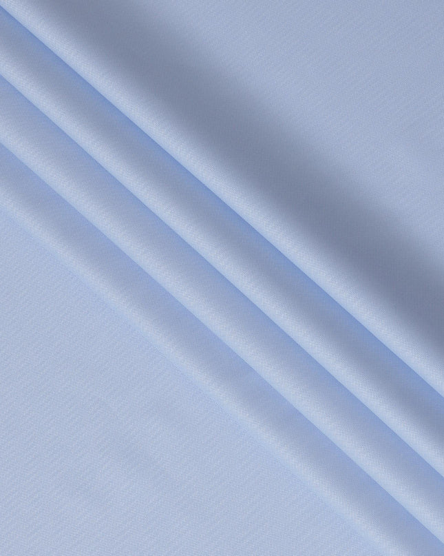 Pastel Blue Solid 100% Cotton Shirting Fabric, 150 cm Width, Made in Italy-D20509