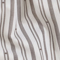 Ivory & Taupe Geometric Striped 100% Cotton Shirting Fabric, 150 cm Width, Made in Italy-D20511