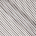 Ivory & Taupe Geometric Striped 100% Cotton Shirting Fabric, 150 cm Width, Made in Italy-D20511