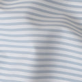 White & Sky Blue Horizontal Striped 100% Cotton Shirting Fabric, 150 cm Width, Made in Italy-D20512 Regal Fabrics