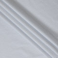 White & Sky Blue Horizontal Striped 100% Cotton Shirting Fabric, 150 cm Width, Made in Italy-D20512 Regal Fabrics