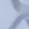 قماش قميص مخطط منقط باللونين الأبيض والأزرق الداكن مصنوع من القطن بنسبة 100%، عرض 150 سم، صنع في سويسرا - D20515