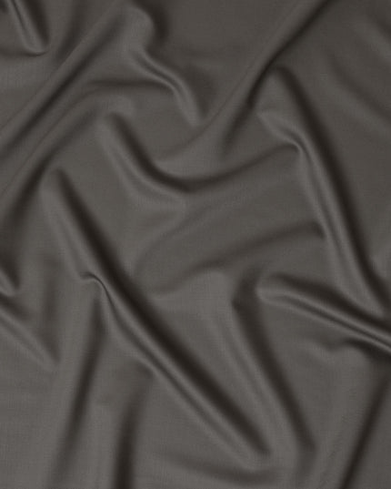 Dark Grey Super 120's English All Wool Suiting Fabric – 3.5 Meters, 150 cm Width, Made in the UK-D20516