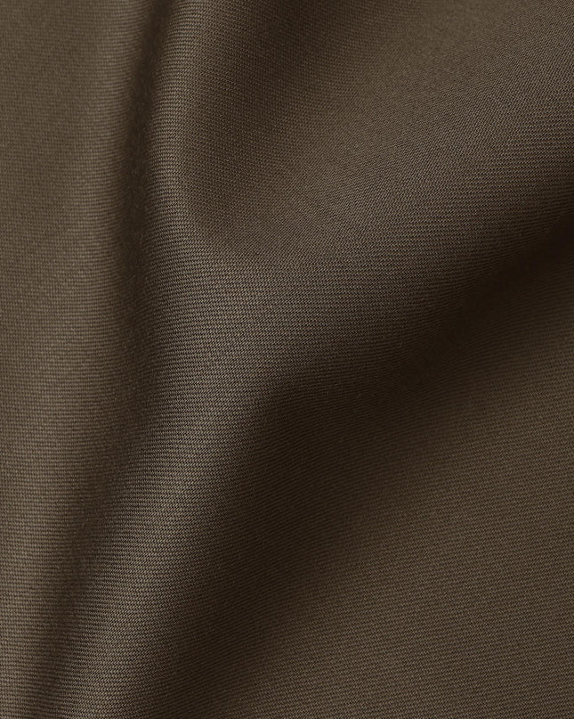 Greenish Brown Super 120's English All Wool Suiting Fabric – 3.5 Meters, 150 cm Width, Made in the UK-D20517