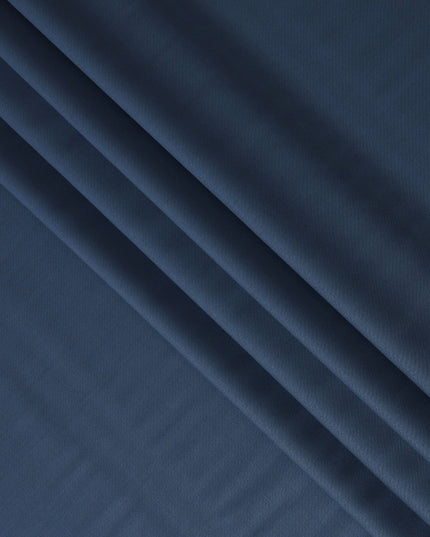 Deep Navy Blue Super 120's English All Wool Suiting Fabric – 3.5 Meters, 150 cm Width, Made in the UK-D20518