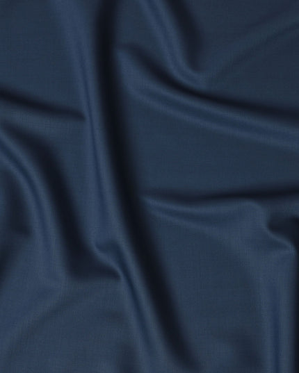 Midnight Blue Super 120's English All Wool Suiting Fabric – 3.5 Meters, 150 cm Width, Made in the UK-D20519