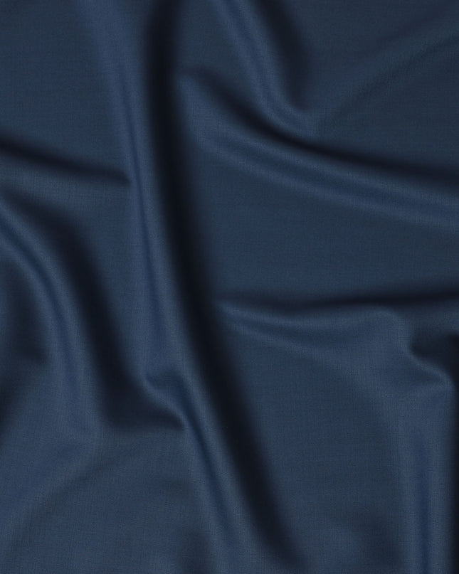 Midnight Blue Super 120's English All Wool Suiting Fabric – 3.5 Meters, 150 cm Width, Made in the UK-D20519