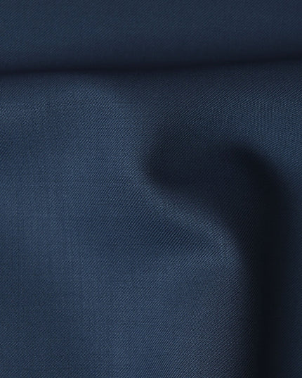 Midnight Blue Super 120's English All Wool Suiting Fabric – 3.5 Meters, 150 cm Width, Made in the UK-D20519