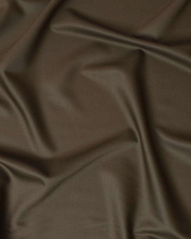 Olive Brown Super 120's English All Wool Suiting Fabric – 3.5 Meters, 150 cm Width, Made in the UK-D20520