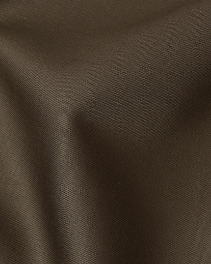 Olive Brown Super 120's English All Wool Suiting Fabric – 3.5 Meters, 150 cm Width, Made in the UK-D20520