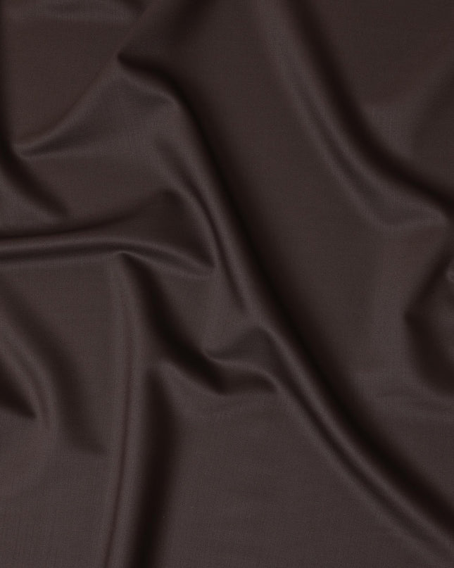 Chocolate Brown Super 120's English All Wool Suiting Fabric – 3.5 Meters, 150 cm Width, Made in the UK-D20521