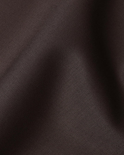 Chocolate Brown Super 120's English All Wool Suiting Fabric – 3.5 Meters, 150 cm Width, Made in the UK-D20521