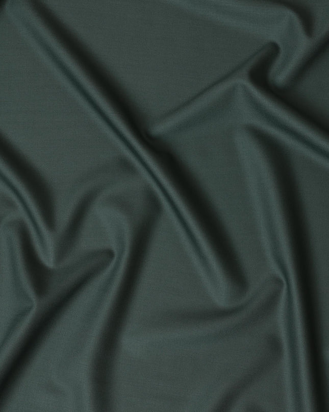 Forest Green Super 150's English All Wool Suiting Fabric – 3.5 Meters, 150 cm Width, Made in the UK-D20523