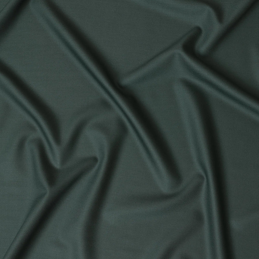 Forest Green Super 150's English All Wool Suiting Fabric – 3.5 Meters, 150 cm Width, Made in the UK-D20523 Regal Fabrics