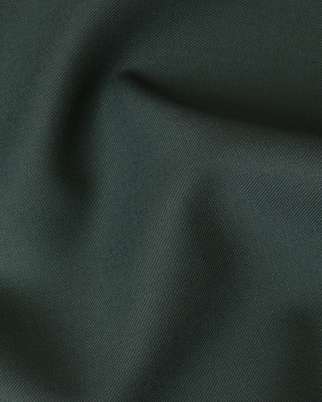 Forest Green Super 150's English All Wool Suiting Fabric – 3.5 Meters, 150 cm Width, Made in the UK-D20523