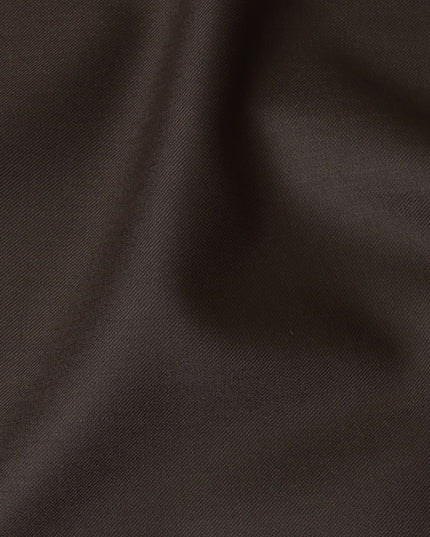 Chocolate Brown Super 150's English All Wool Suiting Fabric – 3.5 Meters, 150 cm Width, Made in the UK-D20524