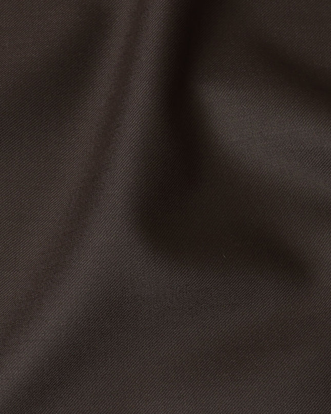 Chocolate Brown Super 150's English All Wool Suiting Fabric – 3.5 Meters, 150 cm Width, Made in the UK-D20524