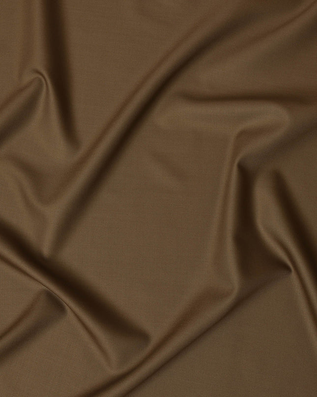 Camel Brown Super 150's English All Wool Suiting Fabric – 3.5 Meters, 150 cm Width, Made in the UK-D20525