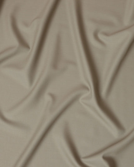 Light Beige Super 150's English All Wool Suiting Fabric – 3.5 Meters, 150 cm Width, Made in the UK-D20526