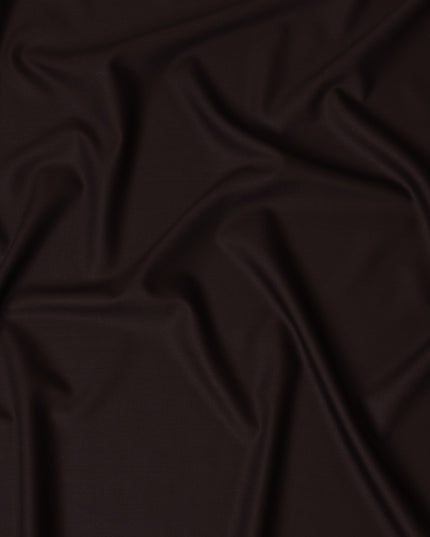 Deep Espresso Brown Super 150's English All Wool Suiting Fabric – 3.5 Meters, 150 cm Width, Made in the UK-D20527