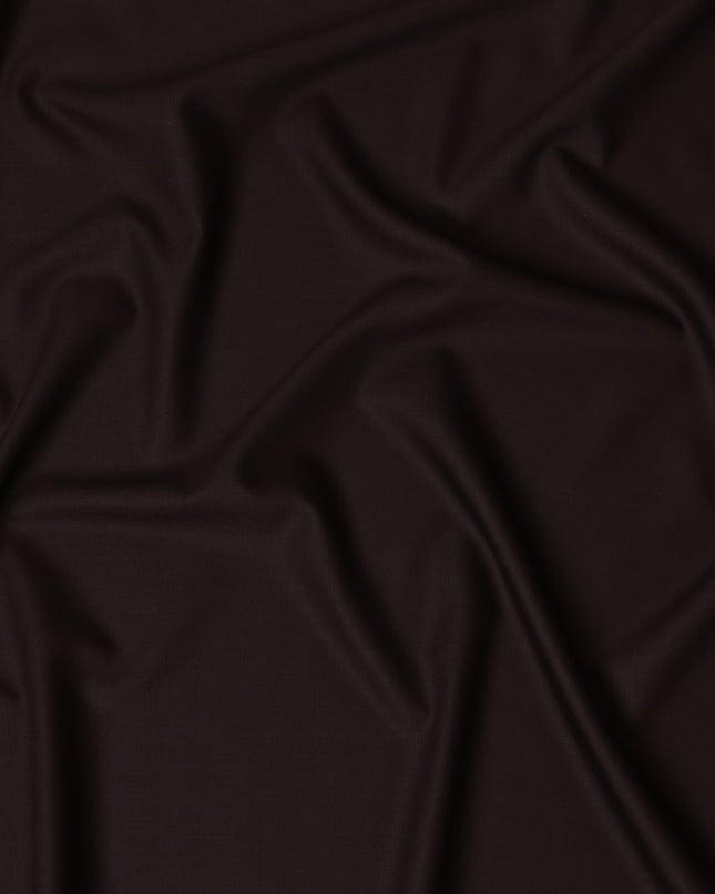 Deep Espresso Brown Super 150's English All Wool Suiting Fabric – 3.5 Meters, 150 cm Width, Made in the UK-D20527