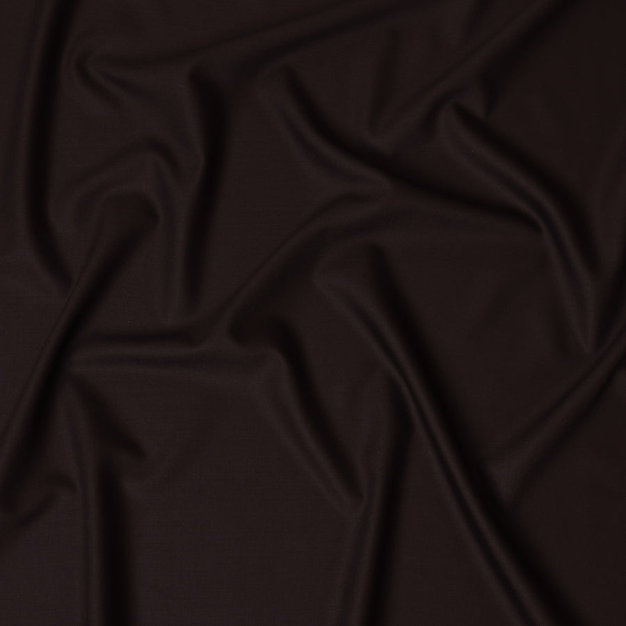 Deep Espresso Brown Super 150's English All Wool Suiting Fabric – 3.5 Meters, 150 cm Width, Made in the UK-D20527