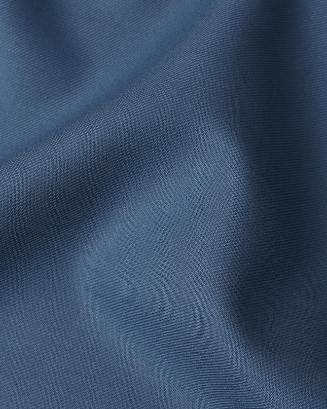 Steel Blue 150's English All Wool Suiting Fabric – 3.5 Meters, 150 cm Width, Made in the UK-D20528