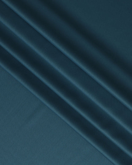 Teal Blue Super 150's English Wool and Cashmere Suiting Fabric – 3.5 Meters, 150 cm Width, Made in the UK-D20530