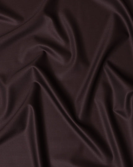 Rich Burgundy Super 150's English Wool and Cashmere Suiting Fabric – 3.5 Meters, 150 cm Width, Made in the UK-D20531