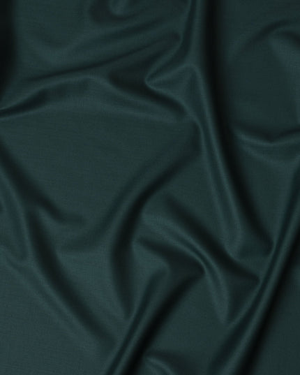 Bottle Green Super 180's English Wool and Cashmere  Suiting Fabric – 3.5 Meters, 150 cm Width, Made in the UK-D20533