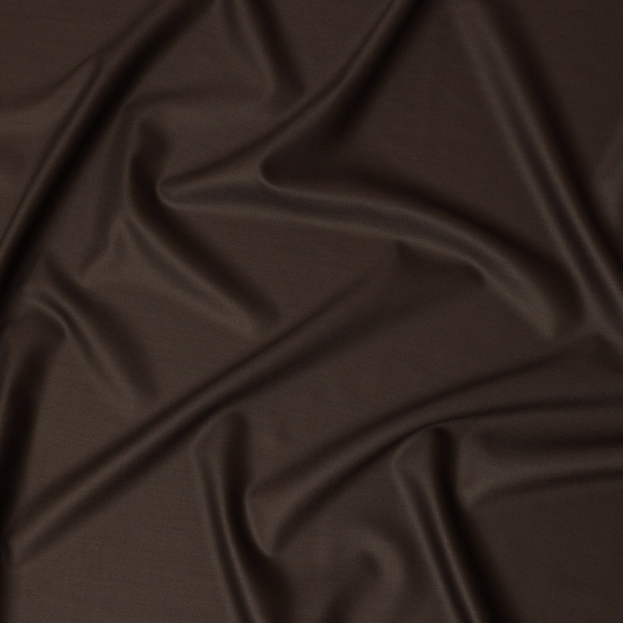 قماش بدلات من الصوف والكشمير الإنجليزي Super 180's بلون بني موكا - 3.5 متر، عرض 150 سم، صنع في المملكة المتحدة - D20535