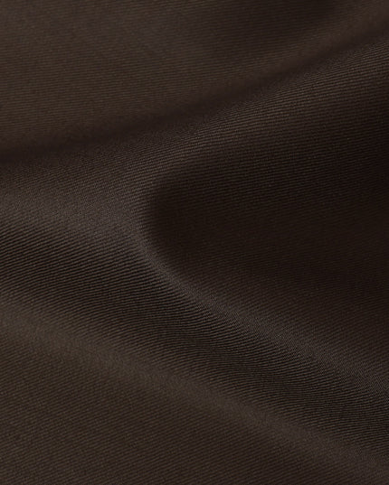 Mocha Brown Super 180's English Wool and Cashmere  Suiting Fabric – 3.5 Meters, 150 cm Width, Made in the UK-D20535