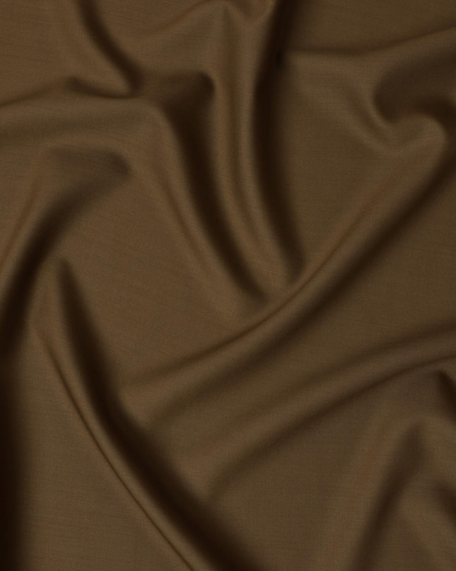 Chestnut Brown Super 150's Italian All Wool Suiting Fabric – 3.5 Meters, 150 cm Width, Made in Italy-D20538