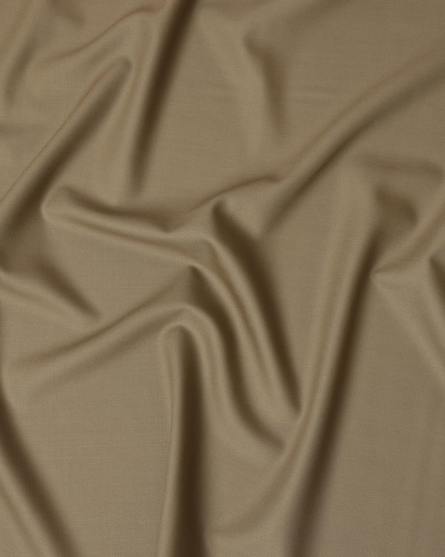 Khaki beige Super 150's English All Wool Suiting Fabric – 3.5 Meters, 150 cm Width, Made in the UK-D20539