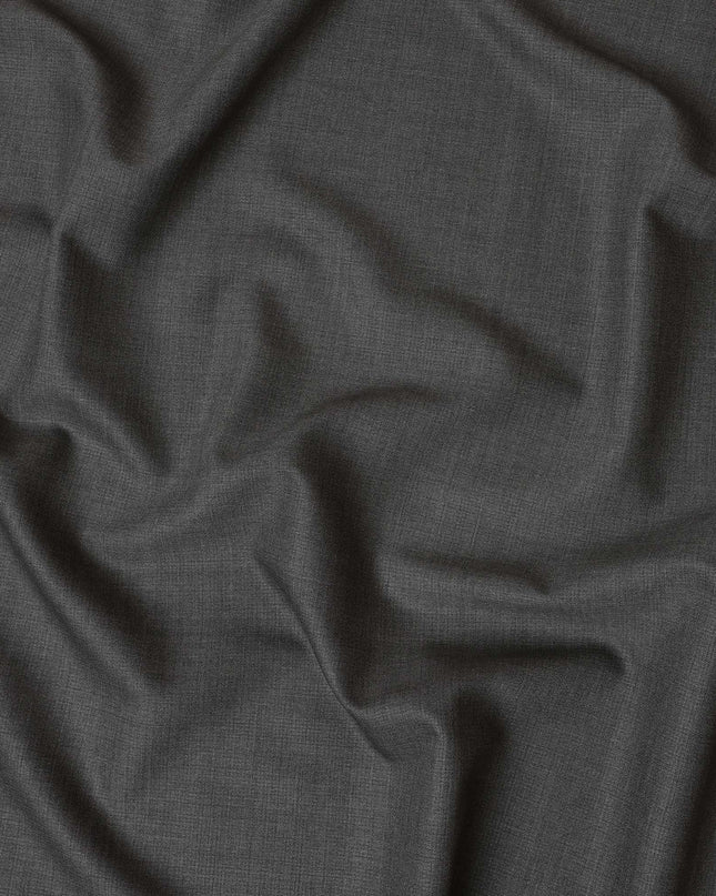 Charcoal Grey Italian Blended Wool Jacketing Fabric – 3.5 Meters, 150 cm Width, Made in Italy-D20540