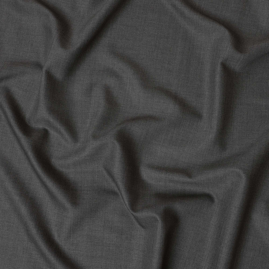 Charcoal Grey Italian Blended Wool Jacketing Fabric – 3.5 Meters, 150 cm Width, Made in Italy-D20540