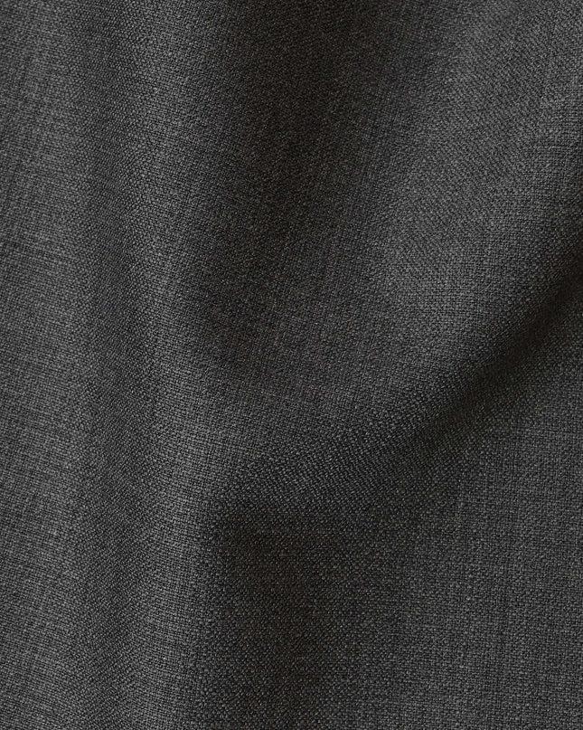 Charcoal Grey Italian Blended Wool Jacketing Fabric – 3.5 Meters, 150 cm Width, Made in Italy-D20540